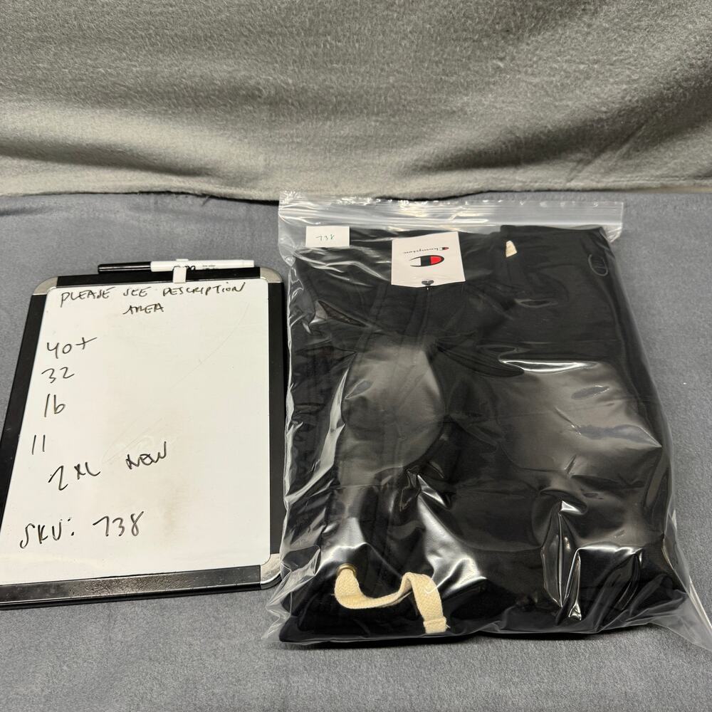 Champion Sweatpants Womens 2XL Black Comfort Wash Straight Leg + Pockets NEW $55 - Picture 11 of 11